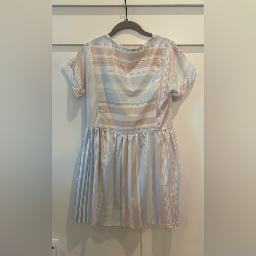 Striped Pastel Dress‎ Size Small